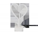 Trio R55210101 Heart 1.8W LED USB fehér asztali lámpa