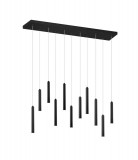 TRIO TUBULAR több ágú függeszték, fekete, 3000K melegfehér, beépített LED, 220 lm, TRIO-321611132