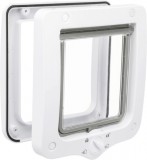 Trixie 4 utas fehér műanyag macska ajtó (20 x 22 cm)