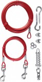 Trixie acél sodrony piros műanyag bevonattal kutya kikötéséhez (15 m | 45 kg-ig)