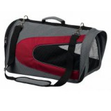 TRIXIE ALINA táska kutyáknak és macskáknak, szürkés-piros - 27 x 27 x 47 cm
