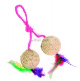 TRIXIE cicajáték 2 labda zsinóron