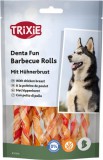 Trixie Denta Fun barbecues és csirkés csavart rágórudak kutyáknak (10 x 12 cm) 80gr