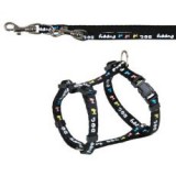 TRIXIE Hám és póráz kölyköknek, fekete - 23-34cm/8mm