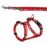 TRIXIE Hám és póráz kölyköknek, piros - 23-34cm/8mm