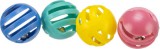 Trixie játék labda csörgővel - 4 darabos szett (4 cm)