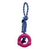 TRIXIE Kutyajáték - gumi karika kötélen Denta Fun