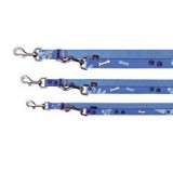 TRIXIE Kutyapóráz, kék színű, mintás, állítható, XXS/XS - 2m