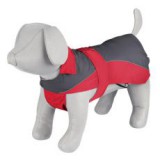 Trixie Lorient szürke-piros esőkabát, XL 70 cm