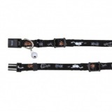 TRIXIE Mintás nyakörv macska számára, fekete - 15 - 20 cm