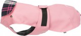 Trixie Paris vízálló rózsaszín kutyakabát kivehető flanel béléssel, kockás mintával (S | Haskörméret: 35-42 cm | Háthossz: 33 cm | Nyakkörméret: 26-38 cm)