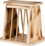 Trixie Standing Hay Manger - Rácsos fa szénatartó (25 x 22 x 18 cm)