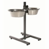 Trixie Tál Fém Állványon Kutyának 2x2.8l/24cm