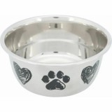 Trixie Tál Fém Gumitalppal 1L/15cm