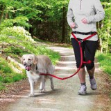 Trixie Waist Belt - futópóráz - piros/fekete - 70-120cm/12cm