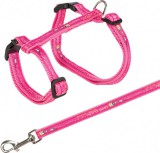 Trixie XL méretű mintás hám és póráz nagytestű macskáknak (34-57 cm, 13 mm, 1,2 m)