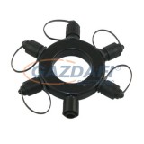 TRONIX 010-189 kör elosztó, 5 férőhelyes fekete, IP44