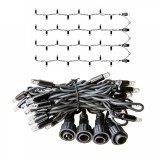 Tronix 011-186 PS230 LED fényfüzér 4x0,8m fekete vezeték 2400K WW+