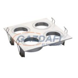 TRONIX 148-005 Spot lámpatest 4-es süllyesztett szögletes üres fix 152x152mm IP20 fehér