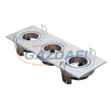 TRONIX 148-023 Spot lámpatest 3-as süllyesztett szögletes üres állítható 255x90mm IP20 alumínium