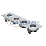 TRONIX 148-024 Spot lámpatest 4-es süllyesztett szögletes üres állítható 346x90mm IP20 alumínium