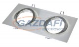 TRONIX 148-032 Spot lámpatest 2-es süllyesztett szögletes üres állítható 355x180mm IP20 alumínium AR111