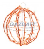 TRONIX 571-052 Kültéri 3D-dekor gömb, 50cm, narancssárga kábellel, narancssárga LED