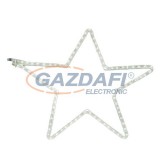 TRONIX 580-024 LED kültéri dekorációs 5 ágú csillag, alumínium keret, 6.7W, 60x57cm, IP44, 6500K