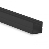 TRONIX 8101051 PO16 LED profil 200cm, fekete RAL9005 max.8mm széles LED szalaghoz