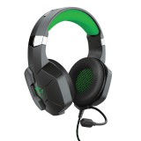 Trust 24324 GXT 323X Carus 20 Hz - 20 000 Hz, 32 Ohm, 3.5 mm Jack Fekete-Zöld gamer fejhallgató