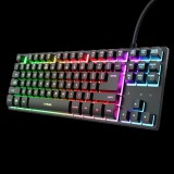 Trust Billentyűzet Gamer - GXT833 Thado TKL (LED háttérvilágítás; USB; fekete; magyar)