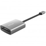 Trust Dalyx Fast USB-C, micro-SD, SD Ezüst kártyaolvasó