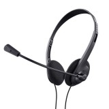 Trust Fejhallgató - Basics (mikrofon; hangerőszabályzó; 3.5mm jack; fekete)