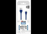 Trust Flat Micro-USB kábel, kék (1m)