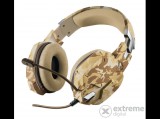 Trust GXT 322D Carus gamer mikrofonos fejhallgató, desert camo
