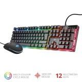 Trust GXT 838 Azor Gaming Combo keyboard & mouse Black HU 23473