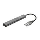 Trust Halyx Aluminium 4-Port Mini USB Hub Silver 23786
