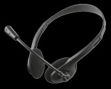 Trust Primo Chat 21665 fekete mikrofonos fejhallgató