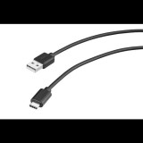 Trust USB 2.0 kábel Type-C és A csatlakozókkal 1m fekete (20445) (20445) - Adatkábel