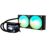 TRYX Panorama ARGB 280 AiO vízhűtés, 3D AMOLED kijelző, 280mm, fekete