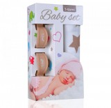 TTOMI T-TOMI Baby set - osuška bambusová + kolíčky na kočárek, béžová/hvězdičky