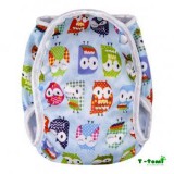 TTOMI T-TOMI Plavky plenkové, modrá sova, vel. M (7-10 kg)