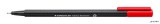 Tűfilc, 0,3 mm, STAEDTLER 'Triplus 334', piros