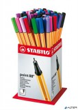 Tűfilc display, 0,4 mm, STABILO 'Point 88 Mini', vegyes színek