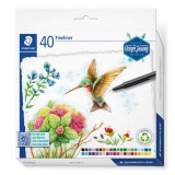 Tűfilc készlet, 0,3 mm, STAEDTLER triplus&reg; fineliner 334, 40 különböző szín (TS334C40C)