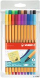 Tűfilc készlet, 0,4 mm, STABILO "Point 88", 20 különböző szín
