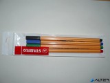 Tűfilc készlet, 0,4 mm, STABILO "Point 88", 4 különböző szín
