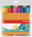 Tűfilc készlet, 0,4 mm, STABILO Point 88, 40 különböző szín (TST88401K)
