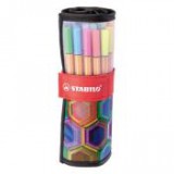 Tűfilc készlet, 0,4 mm, STABILO "Point 88 ARTY", 25 különböző szín [25 db]