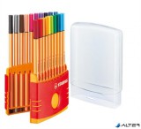 Tűfilc készlet, 0,4 mm, STABILO "Point 88 ColorParade", 20 különböző szín